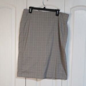 New York & Company Grey pink plaid Skirt